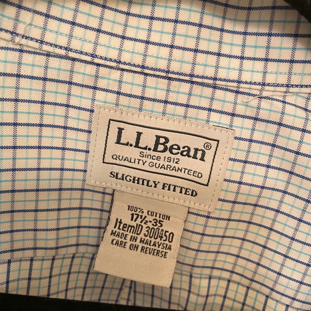 L L bean long sleeve. 17.5. 17 1/2 dress shirt